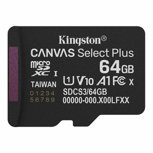 Miniatura produktu: Karta Kingston Canvas Select Plus microSDXC 64GB Class A1