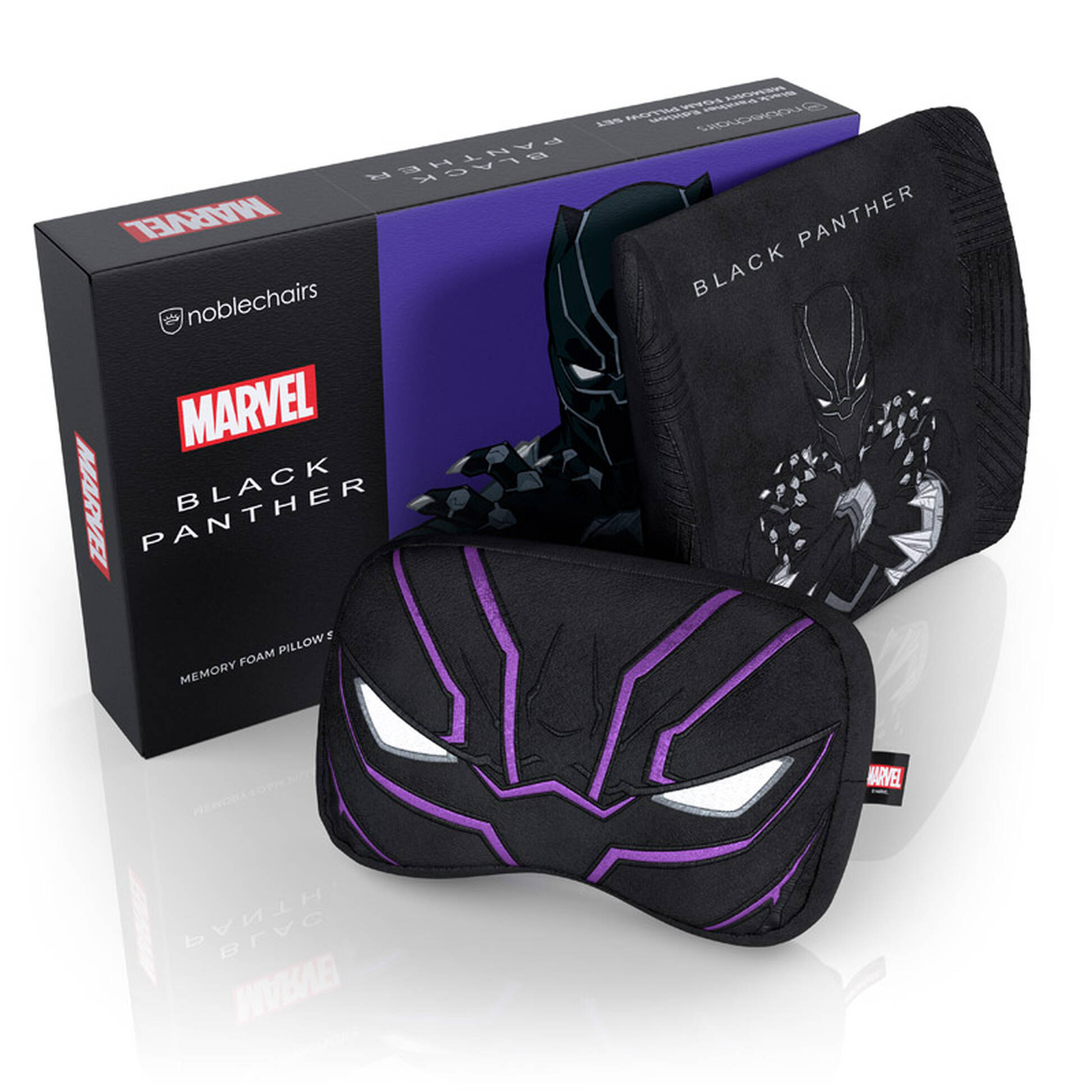 noblechairs Black Panther Edition zestaw poduszek z pamięcią do foteli