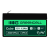 Miniatura zdjęcia: Green Cell AGM VRLA 12V 1.3Ah bezobsługowy akumulator