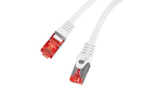 Miniatura zdjęcia: Kabel Lanberg RJ45 Patch cord Kat.6 S/FTP Lszh Cu 10m Biały Fluke Passed