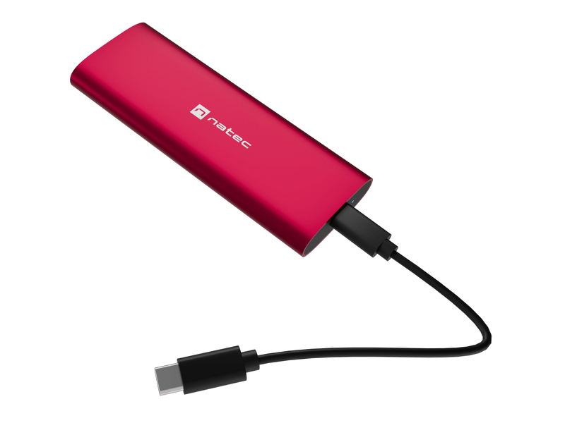 Zdjęcie produktu: Obudowa zewnętrzna SSD Natec Rhino M.2 NVMe Lite USB-C 3.2 Gen 2 Ruby Red