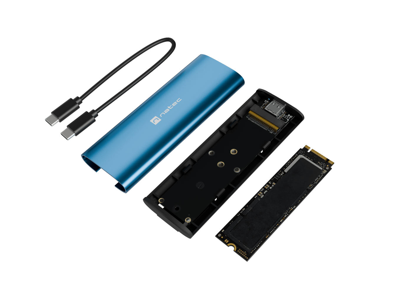 Obudowa SSD Natec Rhino M.2 NVMe Lite USB-C 3.2 Gen 2 Horizon Blue Obudowa SSD Natec Rhino M.2 NVMe Lite USB-C 3.2 Gen 2 Horizon Blue