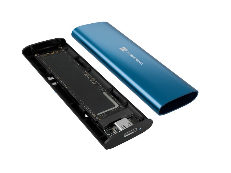 Zdjęcie produktu: Obudowa SSD Natec Rhino M.2 NVMe Lite USB-C 3.2 Gen 2 Horizon Blue Zdjęcie produktu: Obudowa SSD Natec Rhino M.2 NVMe Lite USB-C 3.2 Gen 2 Horizon Blue