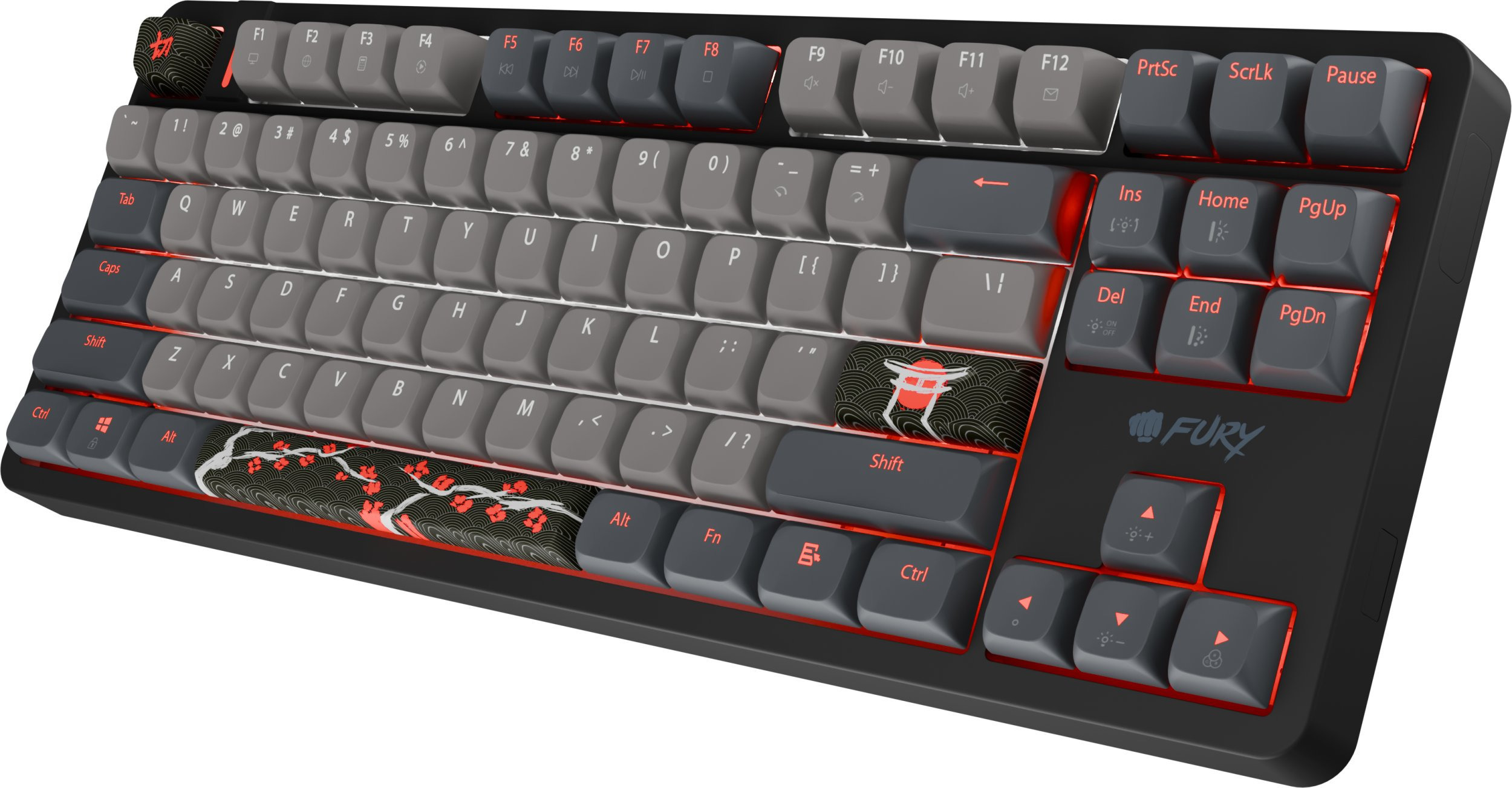 Klawiatura dla graczy Fury Kanabo K6 US, RGB, magnetyczna, czarno-szara Klawiatura dla graczy Fury Kanabo K6 US, RGB, magnetyczna, czarno-szara