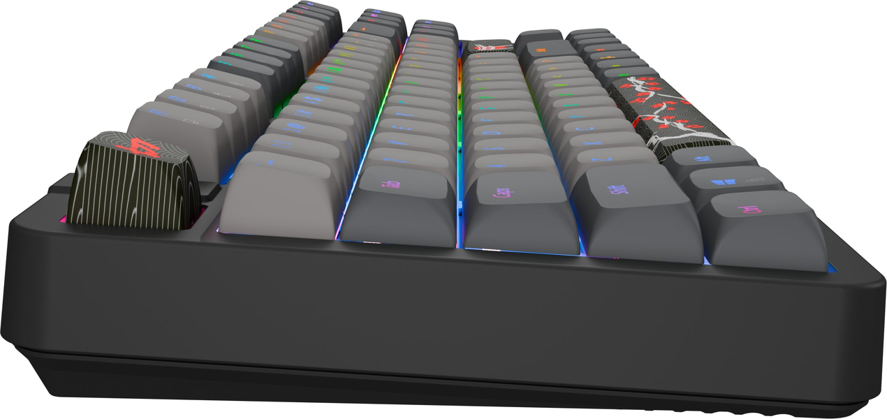 Zdjęcie produktu: Klawiatura dla graczy Fury Kanabo K6 US, RGB, magnetyczna, czarno-szara Zdjęcie produktu: Klawiatura dla graczy Fury Kanabo K6 US, RGB, magnetyczna, czarno-szara