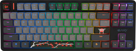 Miniatura zdjęcia: Klawiatura dla graczy Fury Kanabo K6 US, RGB, magnetyczna, czarno-szara Miniatura zdjęcia: Klawiatura dla graczy Fury Kanabo K6 US, RGB, magnetyczna, czarno-szara