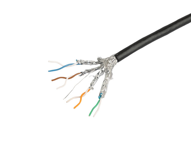 Kabel LAN SFTP kat. 7 305 m, drut outdoor CU, czarny, Fluke Passed, Lanberg Kabel LAN SFTP kat. 7 305 m, drut outdoor CU, czarny, Fluke Passed, Lanberg