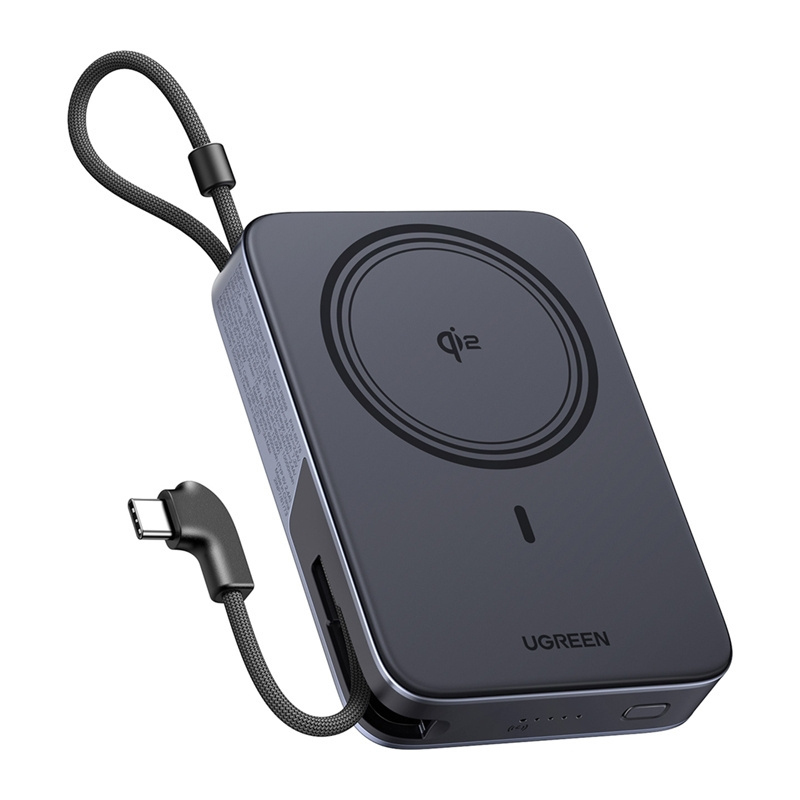 Powerbank UGREEN PB568 10000mAh 30W magnetyczny (szary) Powerbank UGREEN PB568 10000mAh 30W magnetyczny (szary)