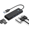 Hub USB Orico PAPW3AT-U3 4-portowy 3x USB-A 3.0 z czytnikiem kart microSD/SD 1 m - czarny