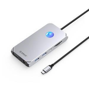 Miniatura produktu: Stacja dokująca USB-C Orico XCR 12w1 2x HDMI 4K VGA PD 100W RJ45