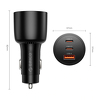 Miniatura zdjęcia: Ładowarka samochodowa Orico PowerLink 165W USB-A + 2x USB-C - czarna