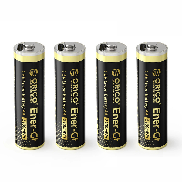 Zdjęcie produktu: Bateria litowa Orico Ener-G EG5C 1,5 V 2100mWh akumulator AA USB-C 4 szt.