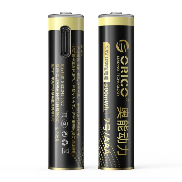 Zdjęcie produktu: Bateria litowa Orico Ener-G EG7C 1,5 V 500mWh akumulator AAA USB-C 2 szt.
