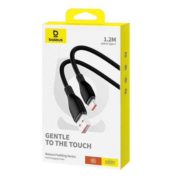 Zdjęcie produktu: Kabel Baseus Pudding 100W USB-A - USB-C 1,2m - czarny