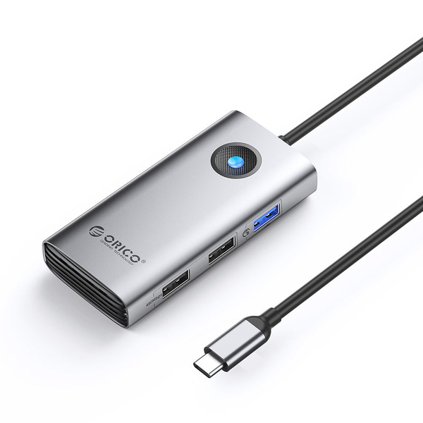 Zdjęcie produktu: Orico Hub USB-C 5Gbps, USB-A, 2xUSB-A 2.0, PD60W, HDMI 4K@30Hz, szary Zdjęcie produktu: Orico Hub USB-C 5Gbps, USB-A, 2xUSB-A 2.0, PD60W, HDMI 4K@30Hz, szary