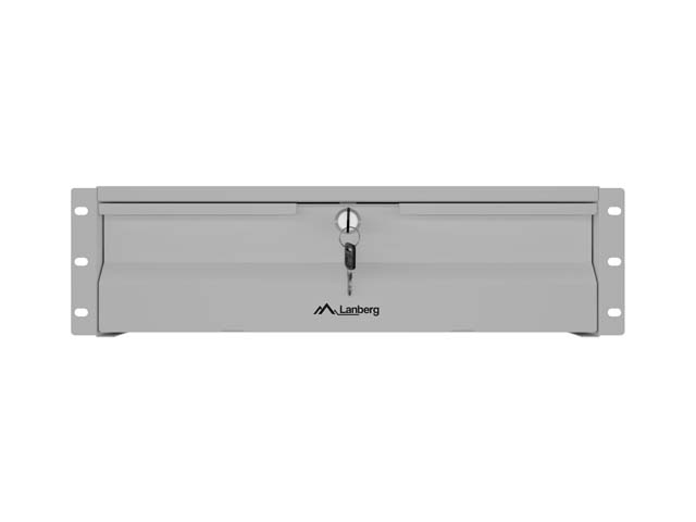 Szuflada do szaf 19 3U szara Lanberg (3U/483 × 360 mm, udźwig do 90 kg)