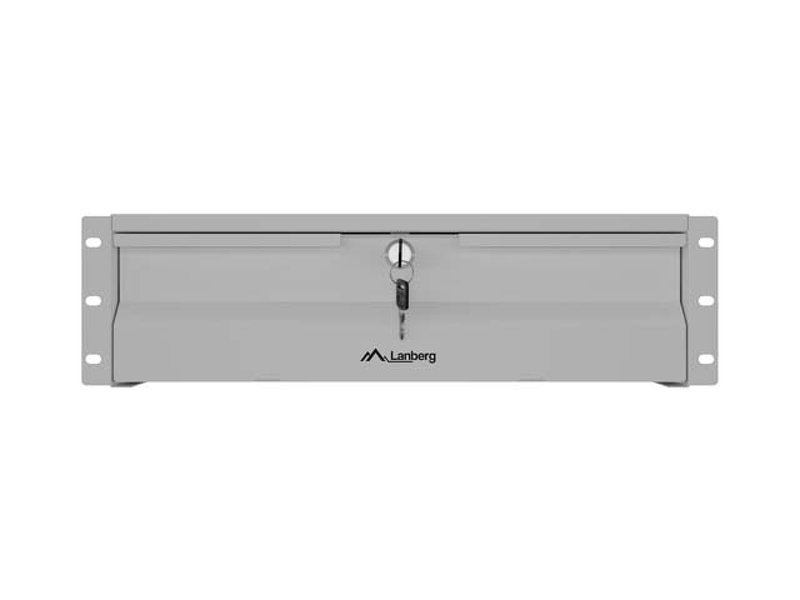 Zdjęcie produktu: Szuflada do szaf 19 3U szara Lanberg (3U/483 × 360 mm, udźwig do 90 kg)