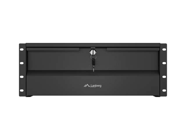 Szuflada do szaf 19 4U czarna Lanberg (4U/483 × 360 mm, udźwig do 90 kg)