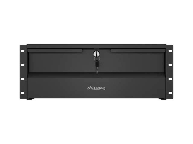 Zdjęcie produktu: Szuflada do szaf 19 4U czarna Lanberg (4U/483 × 360 mm, udźwig do 90 kg)