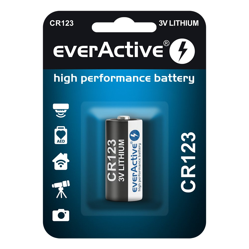 Bateria foto litowa everActive CR123 - 1 sztuka Bateria foto litowa everActive CR123 - 1 sztuka