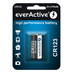 Miniatura produktu: Bateria foto litowa everActive CR123 - 1 sztuka Miniatura produktu: Bateria foto litowa everActive CR123 - 1 sztuka