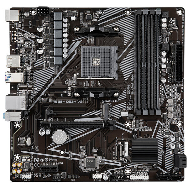 Zdjęcie produktu: Płyta główna Gigabyte A520M DS3H V2 AM4 Zdjęcie produktu: Płyta główna Gigabyte A520M DS3H V2 AM4