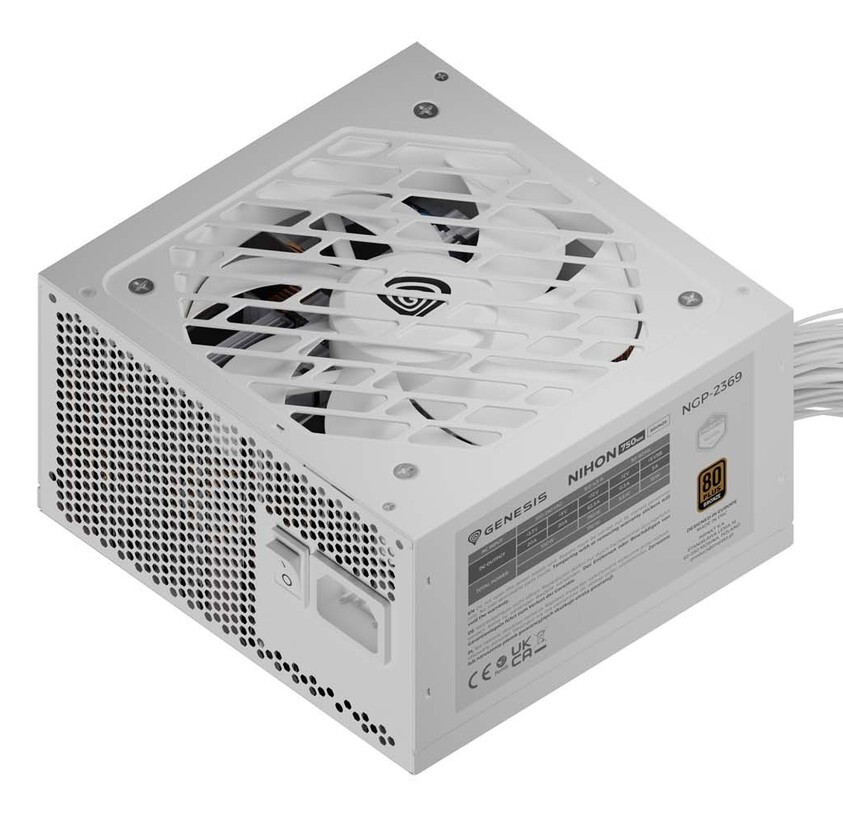 Zasilacz Genesis Nihon 650NM Biały 750W 80+ Bronze ATX 3.1 Zasilacz Genesis Nihon 650NM Biały 750W 80+ Bronze ATX 3.1