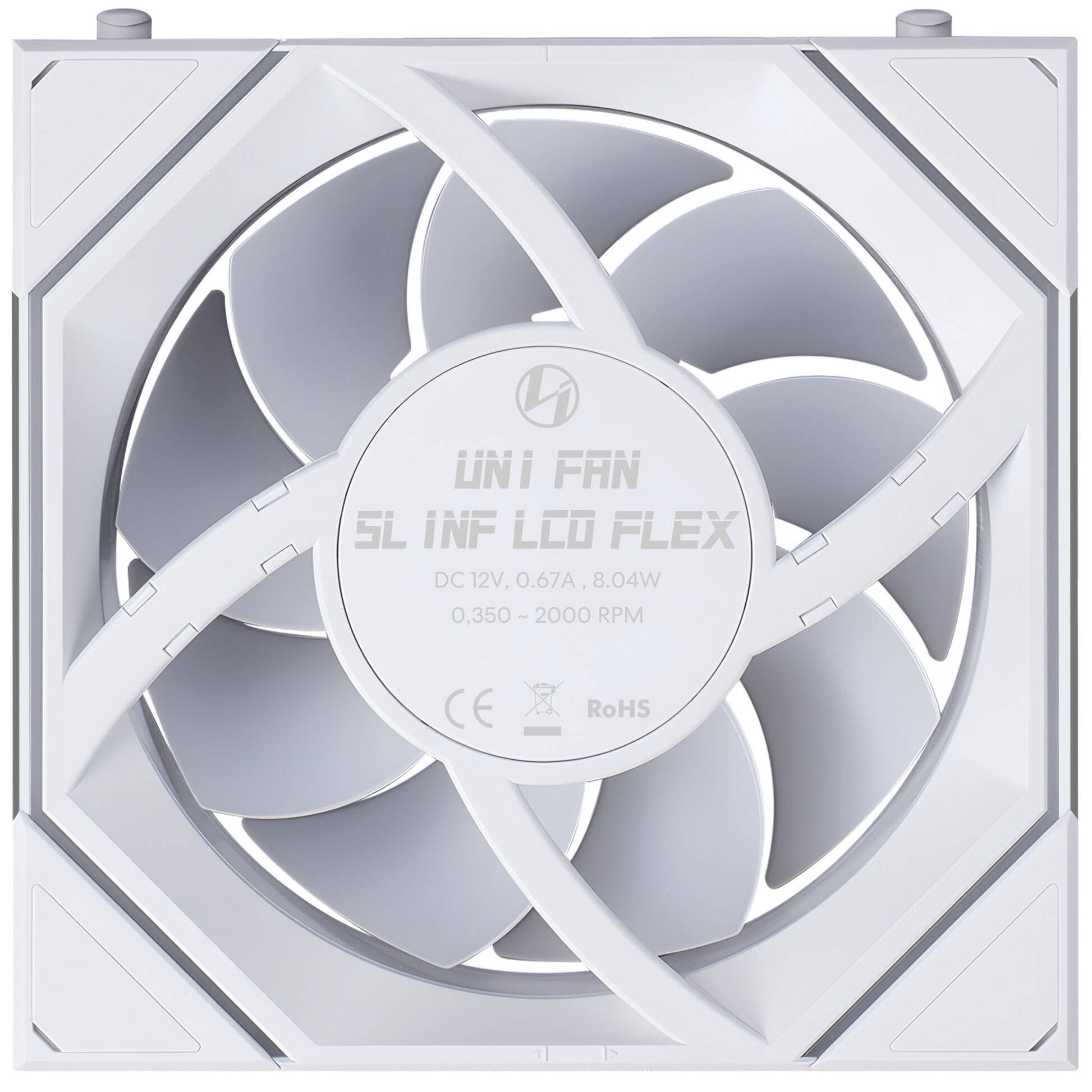 Wentylator Lian Li Uni Fan SL-INF Flex LCD Wireless ARGB PWM 120mm White Wentylator Lian Li Uni Fan SL-INF Flex LCD Wireless ARGB PWM 120mm White