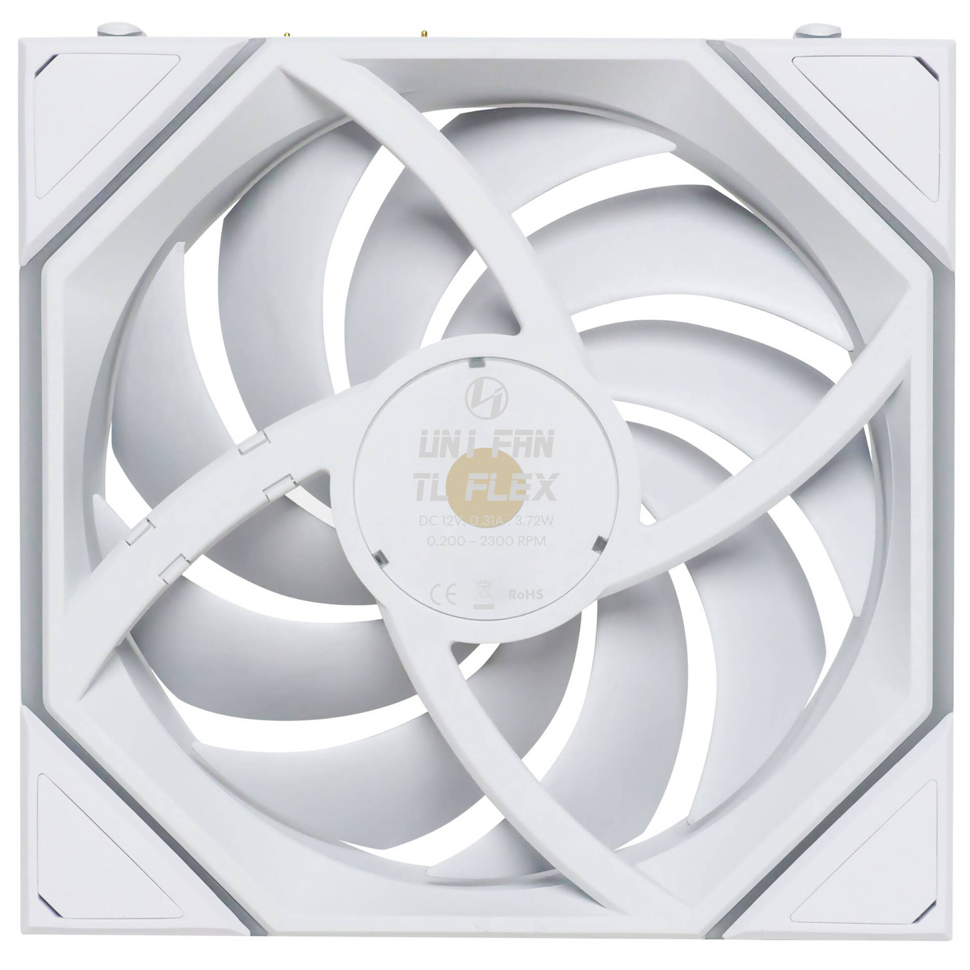 Lian Li Uni Fan TL Flex Wireless ARGB PWM Reverse Blade 120mm White Lian Li Uni Fan TL Flex Wireless ARGB PWM Reverse Blade 120mm White