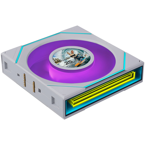 Zdjęcie produktu: Lian Li Uni Fan SL-INF Flex LCD Wireless ARGB PWM Reverse Blade 120mm White Zdjęcie produktu: Lian Li Uni Fan SL-INF Flex LCD Wireless ARGB PWM Reverse Blade 120mm White