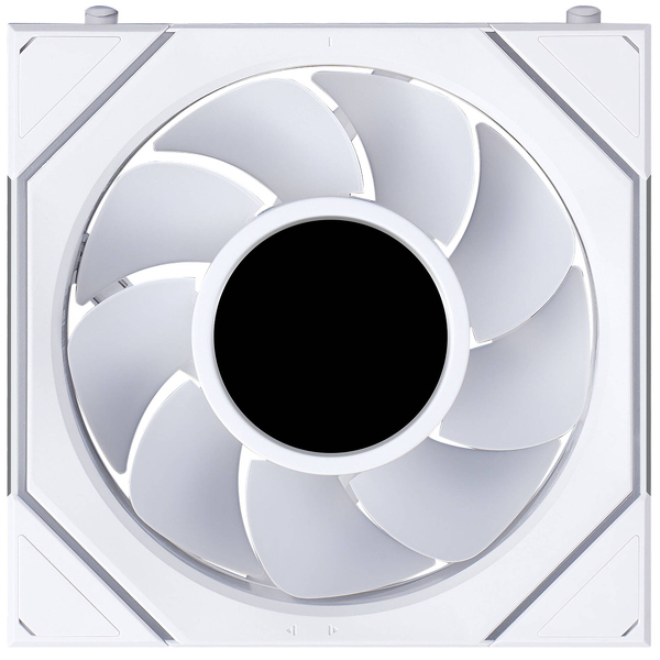 Zdjęcie produktu: Lian Li Uni Fan SL-INF Flex LCD Wireless ARGB PWM Reverse Blade 120mm White Zdjęcie produktu: Lian Li Uni Fan SL-INF Flex LCD Wireless ARGB PWM Reverse Blade 120mm White