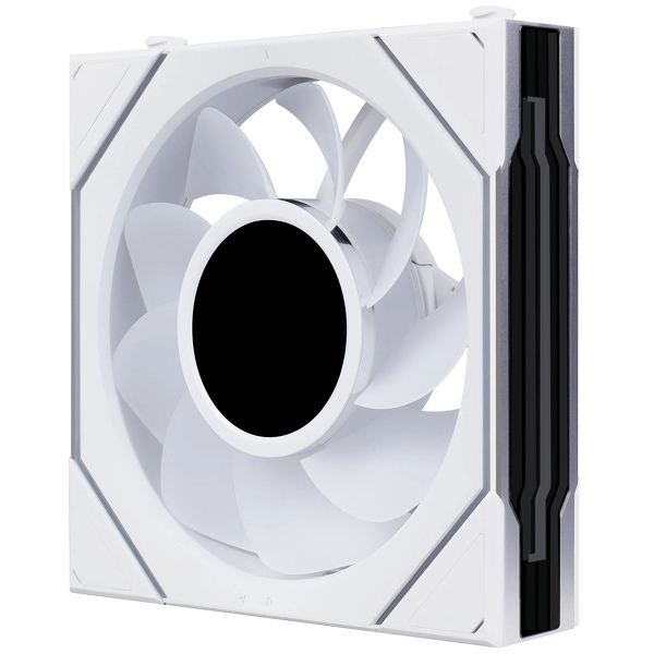 Zdjęcie produktu: Lian Li Uni Fan SL-INF Flex LCD Wireless ARGB PWM Reverse Blade 120mm White Zdjęcie produktu: Lian Li Uni Fan SL-INF Flex LCD Wireless ARGB PWM Reverse Blade 120mm White