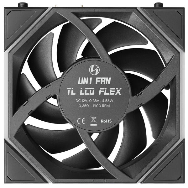Zdjęcie produktu: Lian Li Uni Fan TL LCD Flex Wireless ARGB Reverse Blade 3 szt. 120mm Black Zdjęcie produktu: Lian Li Uni Fan TL LCD Flex Wireless ARGB Reverse Blade 3 szt. 120mm Black
