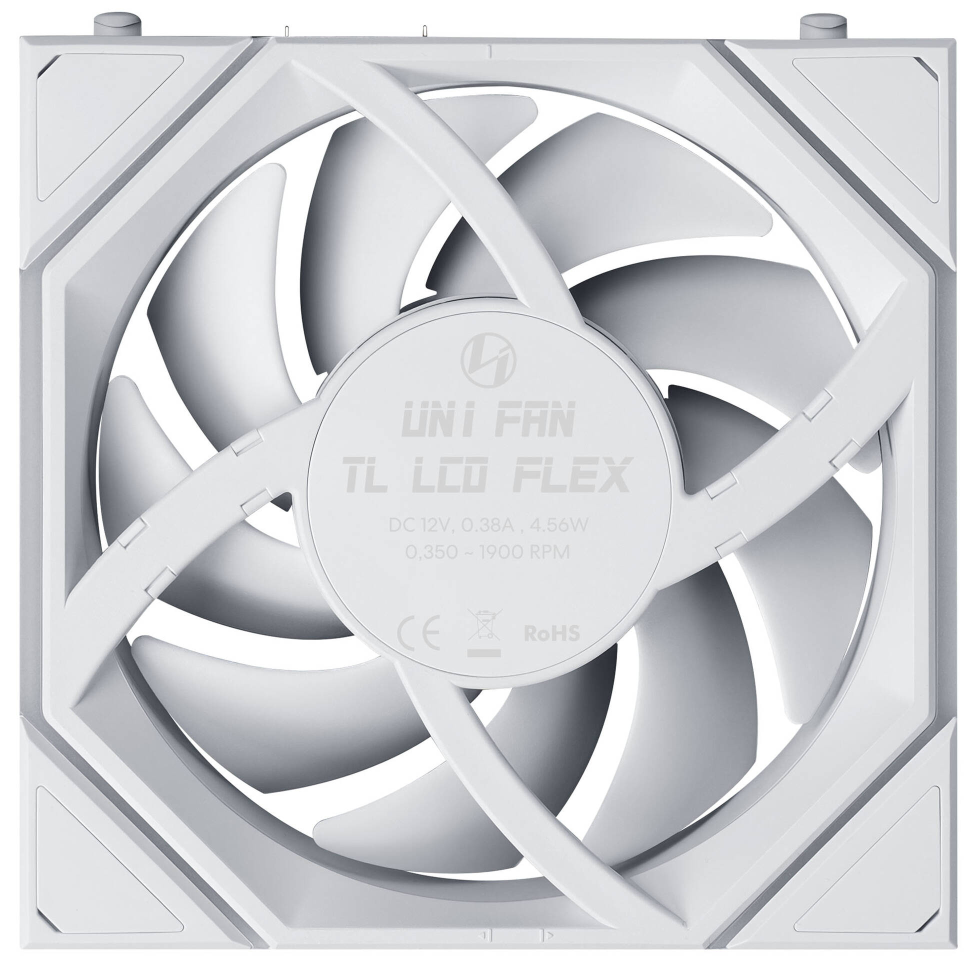 Lian Li Uni Fan TL LCD Flex Wireless ARGB PWM Reverse Blade 120mm White Lian Li Uni Fan TL LCD Flex Wireless ARGB PWM Reverse Blade 120mm White