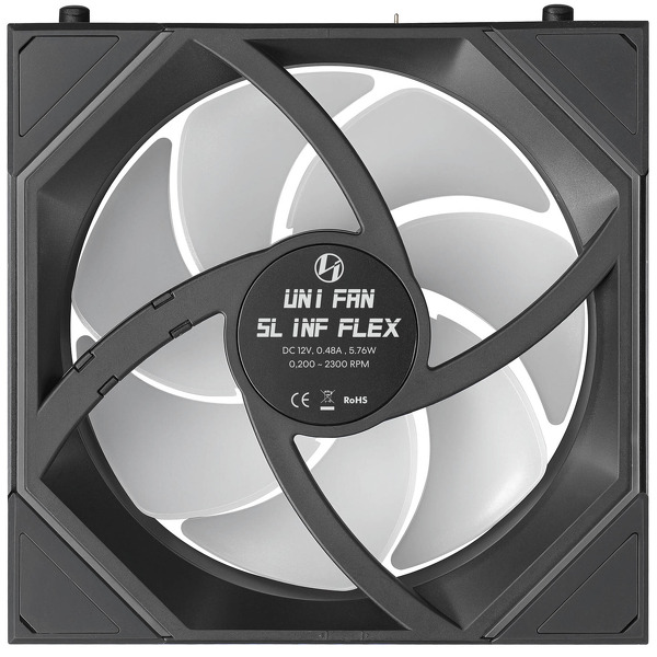Zdjęcie produktu: Lian Li Uni Fan SL-INF Flex Wireless ARGB PWM Reverse Blade 120mm Black Zdjęcie produktu: Lian Li Uni Fan SL-INF Flex Wireless ARGB PWM Reverse Blade 120mm Black