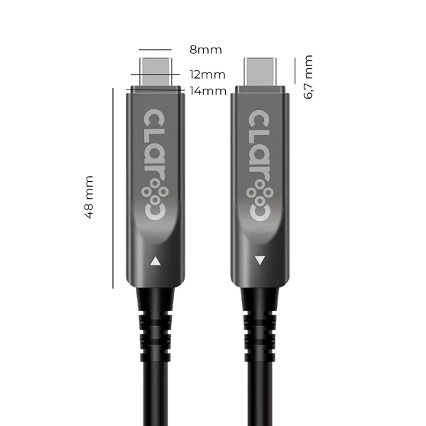 Zdjęcie produktu: Claroc Kabel USB-C aktywny, 4K@60Hz, 60W, 15 m Zdjęcie produktu: Claroc Kabel USB-C aktywny, 4K@60Hz, 60W, 15 m