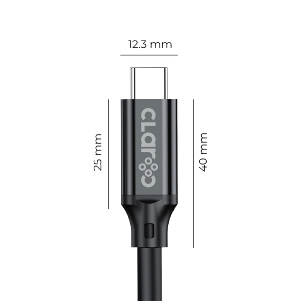 Zdjęcie produktu: Claroc Kabel USB-C 4K@60Hz, 100W, 20 Gbps, 5 m Zdjęcie produktu: Claroc Kabel USB-C 4K@60Hz, 100W, 20 Gbps, 5 m