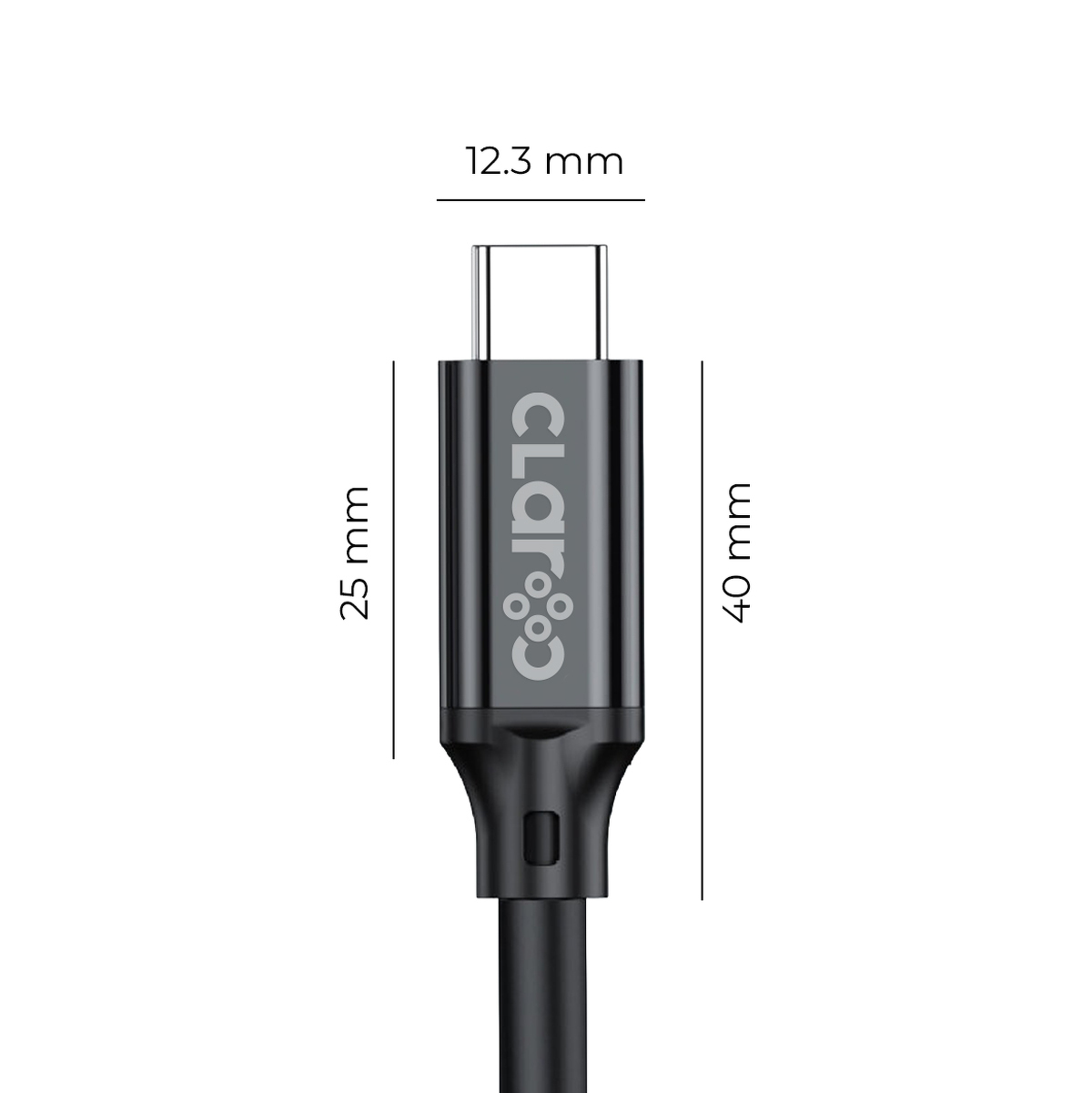 Claroc Kabel USB-C 4K@60Hz, 100W, 20 Gbps, 7 m Claroc Kabel USB-C 4K@60Hz, 100W, 20 Gbps, 7 m