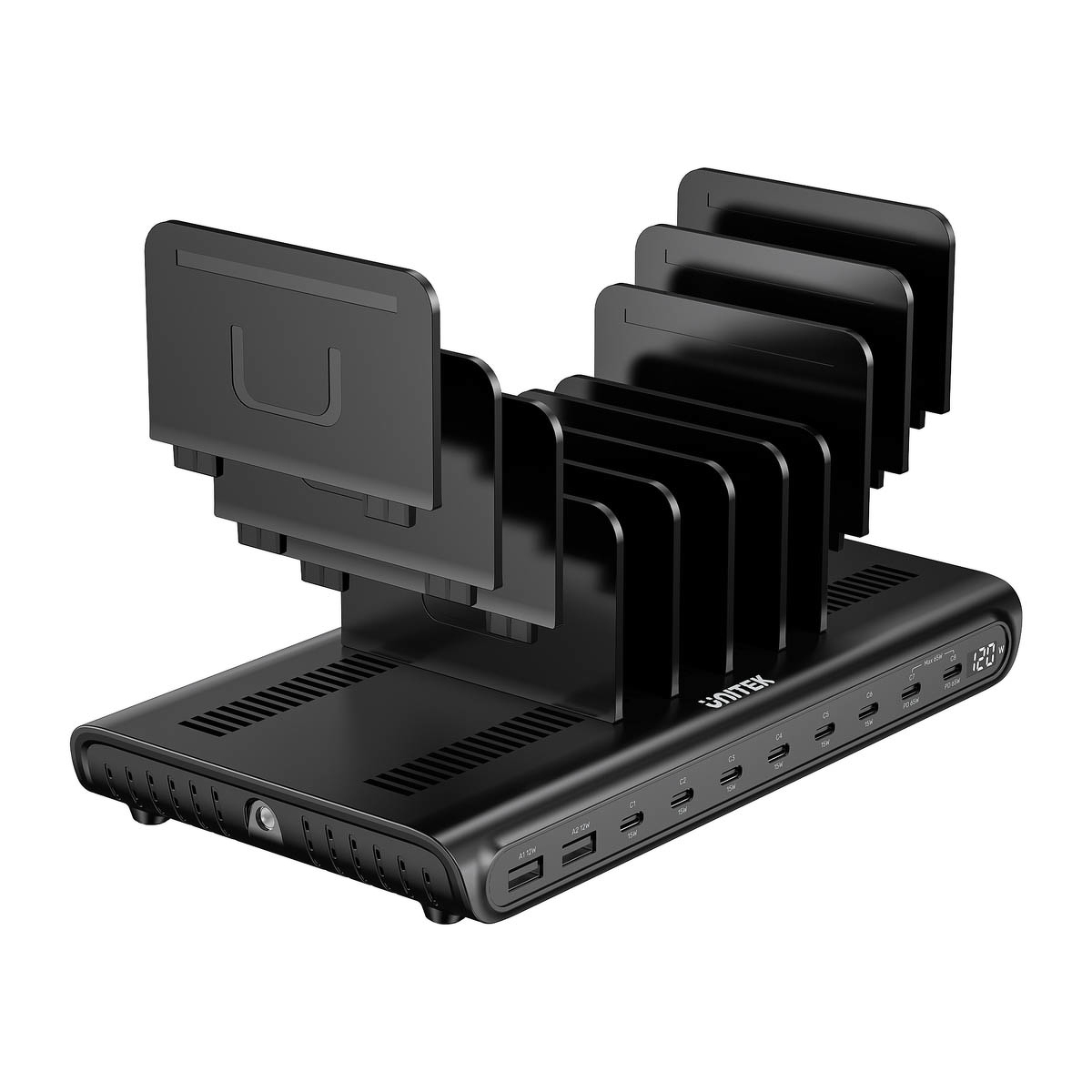 Unitek Inteligentna 10-portowa stacja ładowania USB-A/USB-C 120W PD 3.0 Unitek Inteligentna 10-portowa stacja ładowania USB-A/USB-C 120W PD 3.0