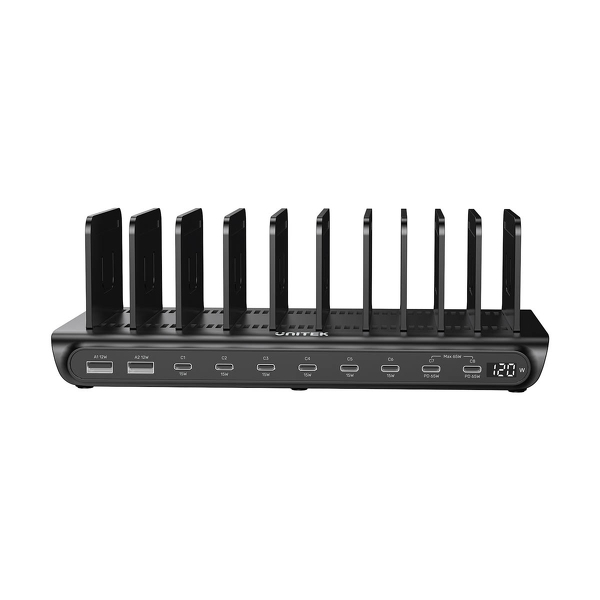 Zdjęcie produktu: Unitek Inteligentna 10-portowa stacja ładowania USB-A/USB-C 120W PD 3.0 Zdjęcie produktu: Unitek Inteligentna 10-portowa stacja ładowania USB-A/USB-C 120W PD 3.0