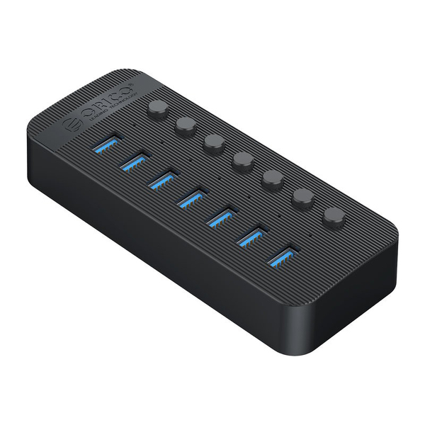 Zdjęcie produktu: Orico Aktywny hub 7xUSB-A 5Gbps BC 1.2 24W czarny Zdjęcie produktu: Orico Aktywny hub 7xUSB-A 5Gbps BC 1.2 24W czarny