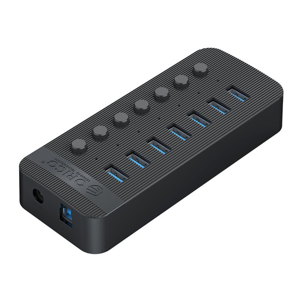 Zdjęcie produktu: Orico Aktywny hub 7xUSB-A 5Gbps BC 1.2 24W czarny Zdjęcie produktu: Orico Aktywny hub 7xUSB-A 5Gbps BC 1.2 24W czarny