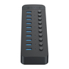 Miniatura zdjęcia: Orico Aktywny hub 10xUSB-A 5Gbps BC 1.2 48W czarny Miniatura zdjęcia: Orico Aktywny hub 10xUSB-A 5Gbps BC 1.2 48W czarny
