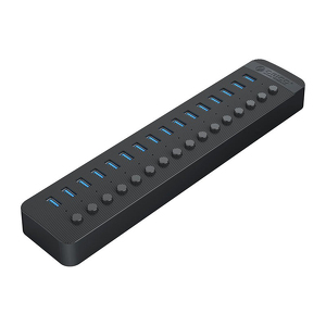 Miniatura produktu: Orico Aktywny hub 16xUSB-A 5Gbps BC 1.2 78W czarny Miniatura produktu: Orico Aktywny hub 16xUSB-A 5Gbps BC 1.2 78W czarny