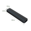 Miniatura zdjęcia: Orico Aktywny hub 16xUSB-A 5Gbps BC 1.2 78W czarny Miniatura zdjęcia: Orico Aktywny hub 16xUSB-A 5Gbps BC 1.2 78W czarny