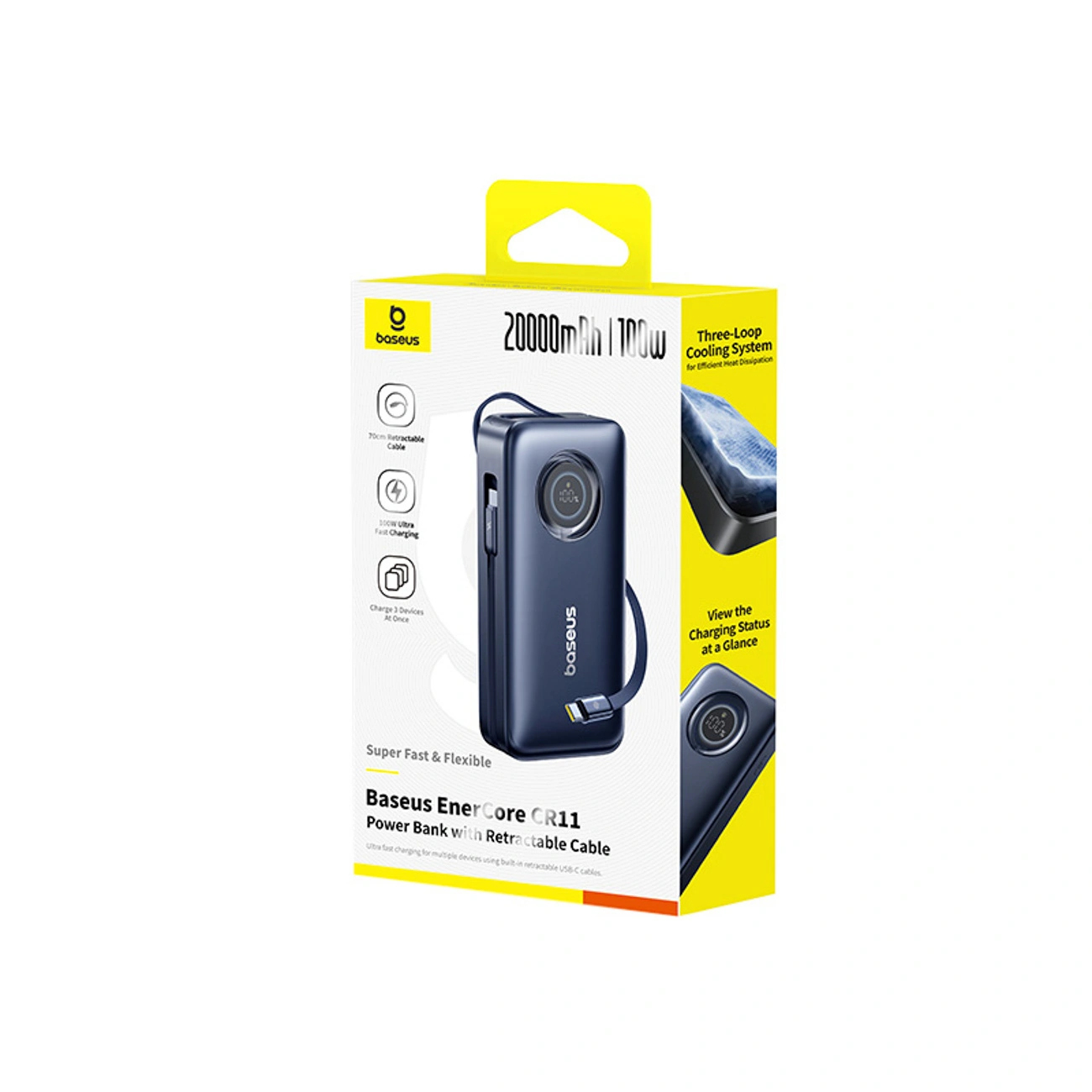 Powerbank Baseus EnerCore CR11 20000mAh 100W USB-C - czarny Powerbank Baseus EnerCore CR11 20000mAh 100W USB-C - czarny