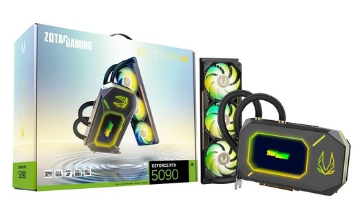 Miniatura produktu: ZOTAC GeForce RTX 5090 32GB ARCTICSTORM AIO GDDR7 DLSS 4 (ZT-B50900K-30P)