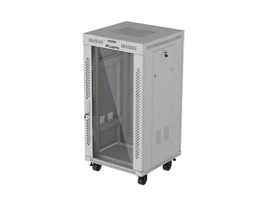 Miniatura produktu: Szafa instalacyjna Lanberg Rack stojąca 19" 22U 600×600 szara, drzwi przeszklone, LCD Miniatura produktu: Szafa instalacyjna Lanberg Rack stojąca 19" 22U 600×600 szara, drzwi przeszklone, LCD
