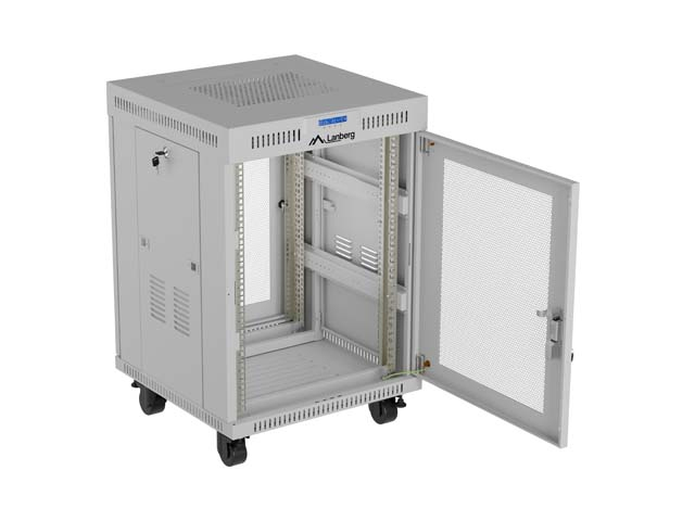 Szafa Lanberg Rack stojąca 19 15U 600×600 szara, drzwi perforowane, LCD Szafa Lanberg Rack stojąca 19 15U 600×600 szara, drzwi perforowane, LCD