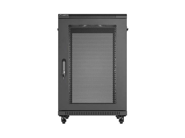 Szafa Lanberg Rack stojąca 19 18U 600×800 czarna, drzwi perforowane Szafa Lanberg Rack stojąca 19 18U 600×800 czarna, drzwi perforowane